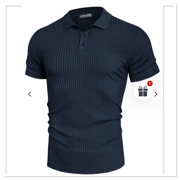 PJ Paul Jones Polo Textured Knit Short Sleeve Stretchy Golf Shirt NWT Size L - Picture 1 of 9